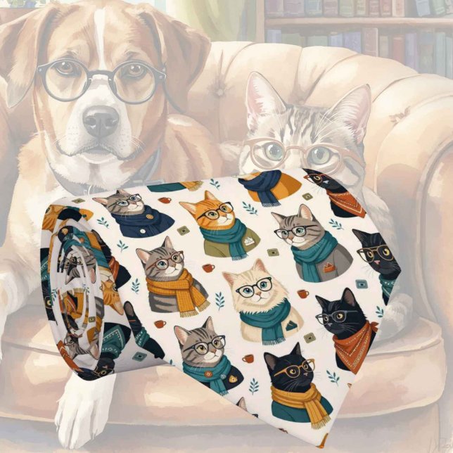 Gravata Hipster Faux Silk | Cavalheiro Gatos Elegantes (Criador carregado)