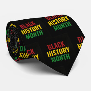 Gravata HISTÓRIA NEGRA MÊS Amarelo Vermelho BHM Verde
