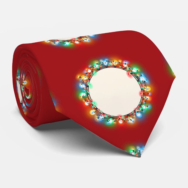 Gravata Ho Ho Ho ampolas de Natal (Rolled)