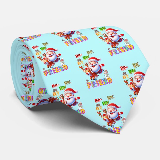 Gravata Ho Ho Ho Meu Querido Amigo (Rolled)