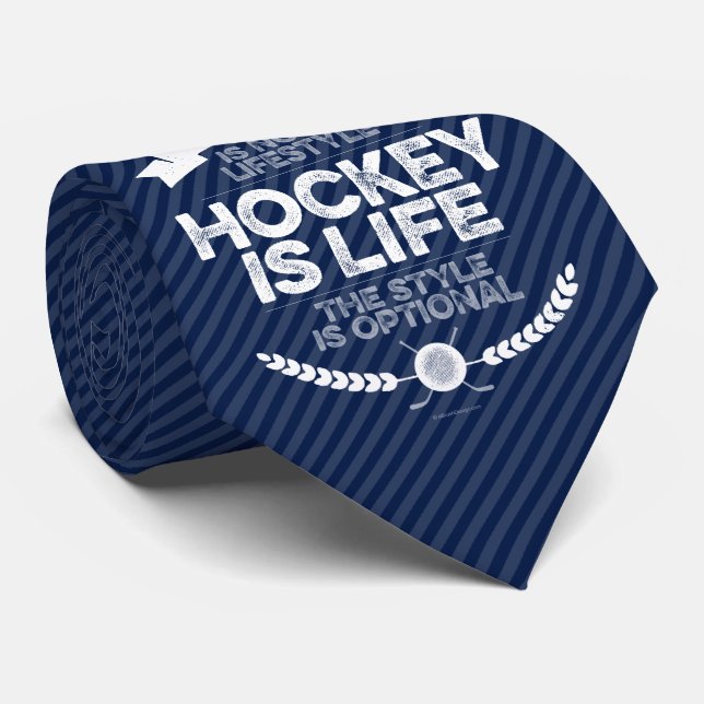 Gravata Hockey Não É Um Estilo De Vida (Rolled)