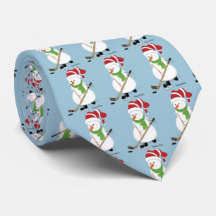Gravata Hockey Snowman Tie