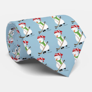 Gravata Hockey Snowman Tie