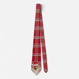 Gravata Holiday Pomeranian Dog Red Plaid Christmas
