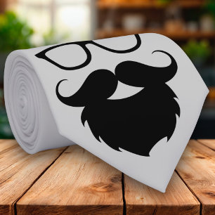 Gravata Homem com Barba Engraçada Totalmente Crescida