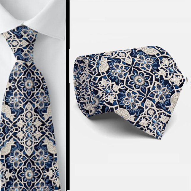 Gravata Homem de Negócios de Luxo Mundano  | Azulejo Marro (Criador carregado)