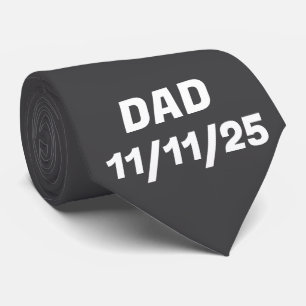 Gravata Homem Preto Com PAI Preto Personalizado Inicial