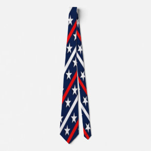 Gravata Homens modernos na moda patrióticos brancos dos