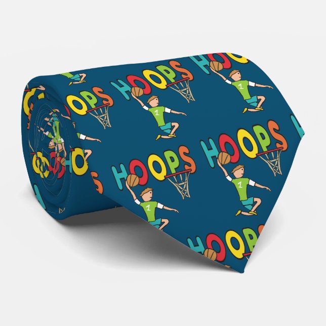 Gravata Hoops de basquetebol (Rolled)
