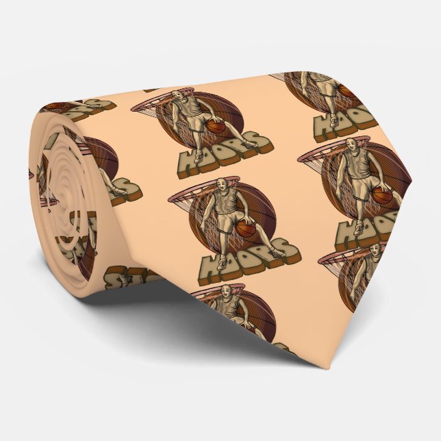 Gravata Hoops de basquetebol (Rolled)