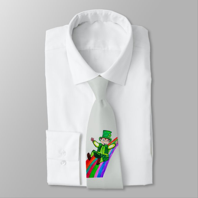 GRAVATA HORA DE LEPRECHAUN ENGRAÇADA IRLANDESA (Amarrado)