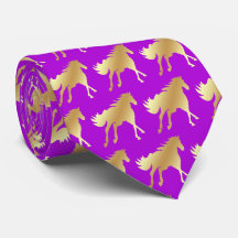 Horse Mustang Team Mascot Futebol Necktie