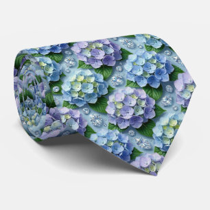 Gravata Hortênsias & Diamantes   Colar de Casamento e Even