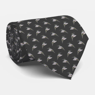 Gravata Hummingbird Frenzy Tie (Cinza escura)