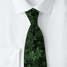 Gravata Hunters Verde Ornate Botânico