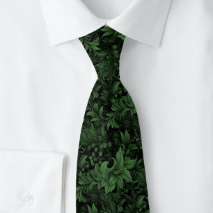 Gravata Hunters Verde Ornate Botânico