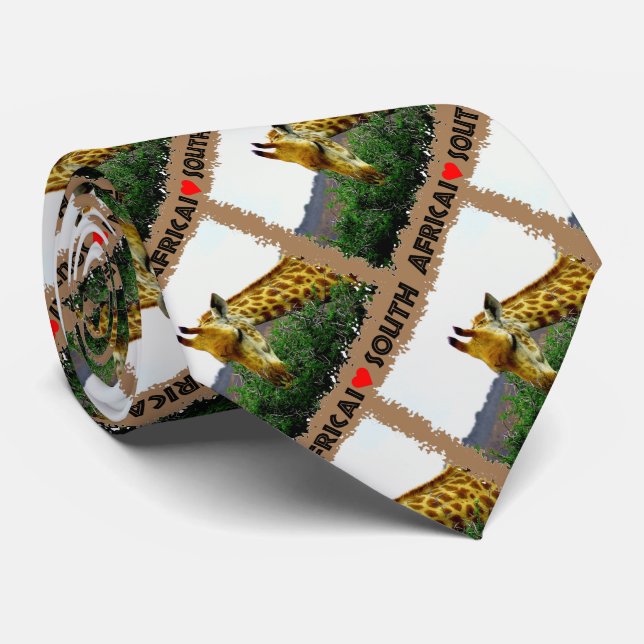 Gravata I Heart South Africa Giraffe Thorn tree (Rolled)