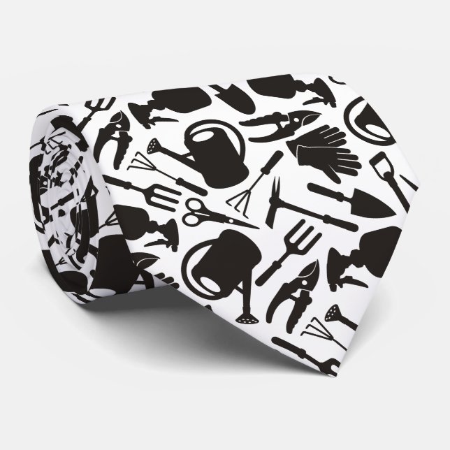 Gravata Ícones de jardinagem Silhuettes (Rolled)