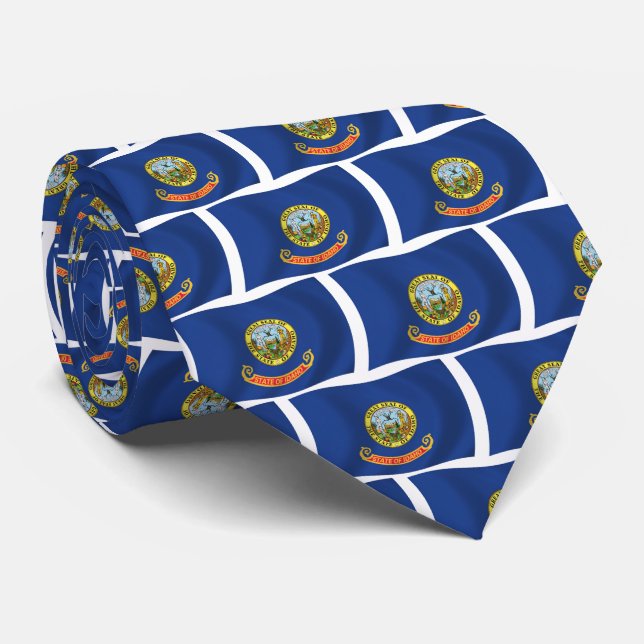 Gravata Idaho Flag Tie (Rolled)