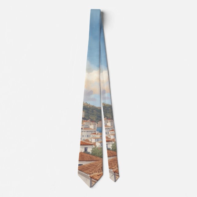 Gravata Ilhas Baleares Viagem Francesa Vintage (Frente)
