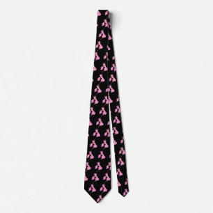 Gravata Ilhas Britânicas - Rosa em Preto
