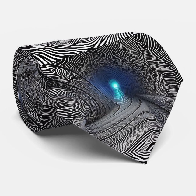 Gravata Ilusões Ópticas De Impressão De Zebra, (Rolled)