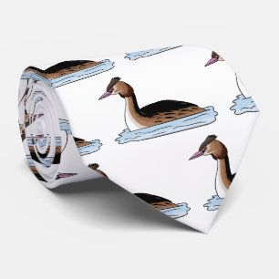 Gravata ilustração de desenho animado de aves-cinzentas cr