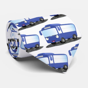 Gravata Ilustração de desenho animado de ônibus moderno az