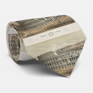 Gravata Ilustração do vintage do Colosseum romano (1872)