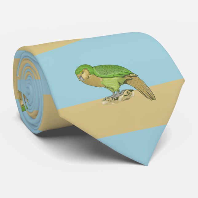 Gravata Ilustração Kakapo (Rolled)