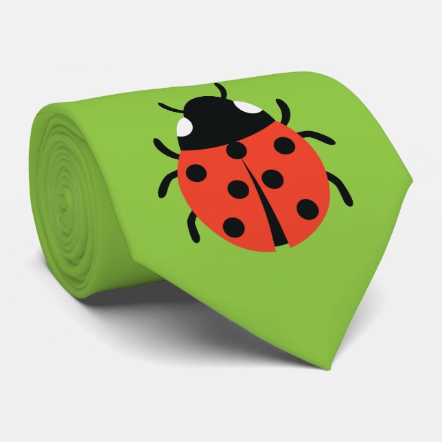 Gravata Ilustração Ladybug (Rolled)