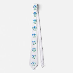 Gravata Ilustração Verde Cobra da Boa Réptil