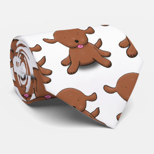 Gravata Imagem de desenho animado de cachorro feliz e boni