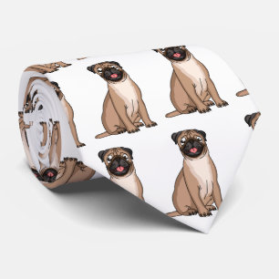 Gravata Imagem de desenho animado de cachorro feliz e engr