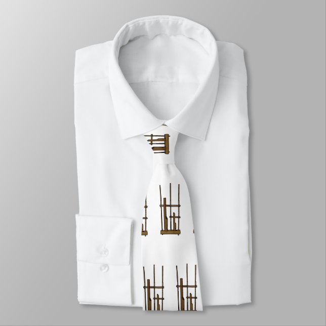 Gravata Imagem de desenhos angklung (Amarrado)