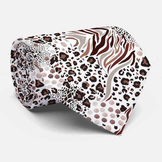 Gravata Impressão animal  (Rolled)