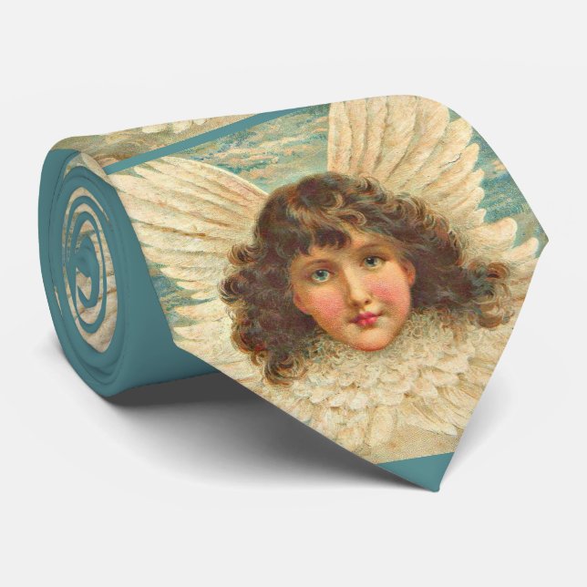 Gravata impressão de anjo vitoriano (Rolled)