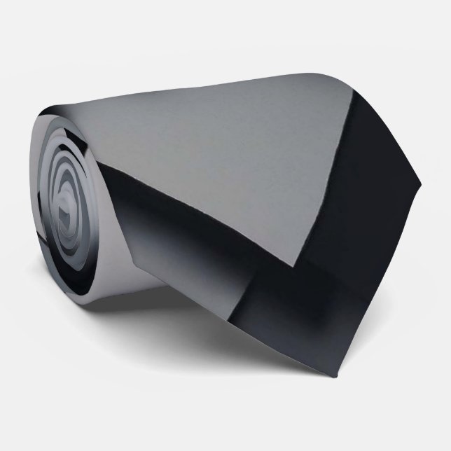 Gravata impressão de Cinza de luxo exclusivo 3D (Rolled)