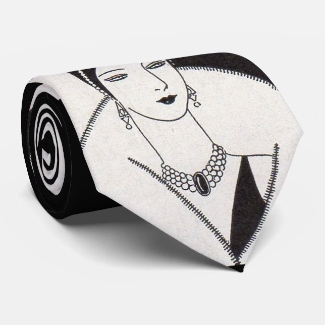 Gravata impressão de deco de 1928 (Rolled)