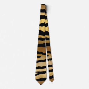 Gravata Impressão Dourado e preto