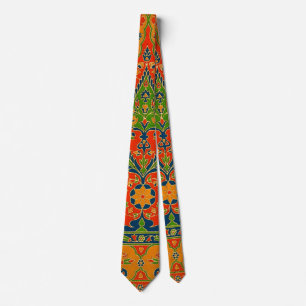 Gravata Impressão Floral Persa Decorativo