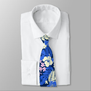 Gravata Impressão havaiano da camisa do hibiscus da baía