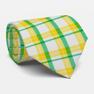 Gravata Impressão Tartan de Verificação de Padrão de X