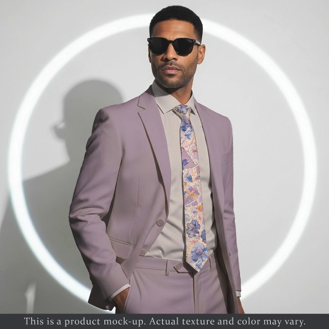 Gravata Impressionist Floral Light Brushstroke Necktie (Criador carregado)