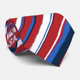 Gravata Impresso com dois lados com risca de pino