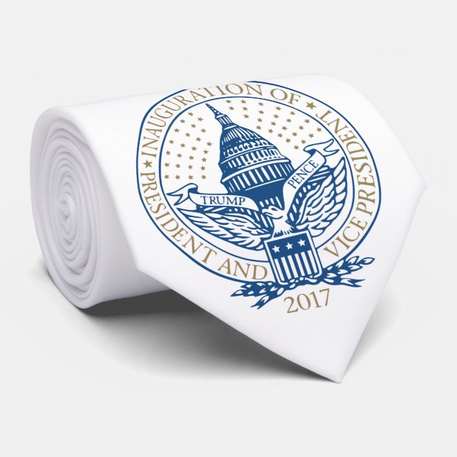 Gravata Inauguração Presidencial 2017: Donald Trump Pence (Rolled)