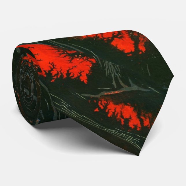 Gravata "Incêndio no pântano" (Rolled)