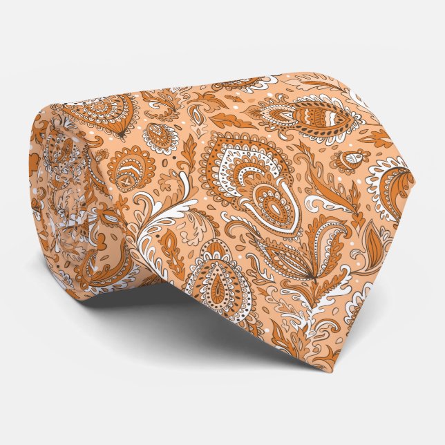 Gravata Indian style paisley floral seamless pattern (Rolled)