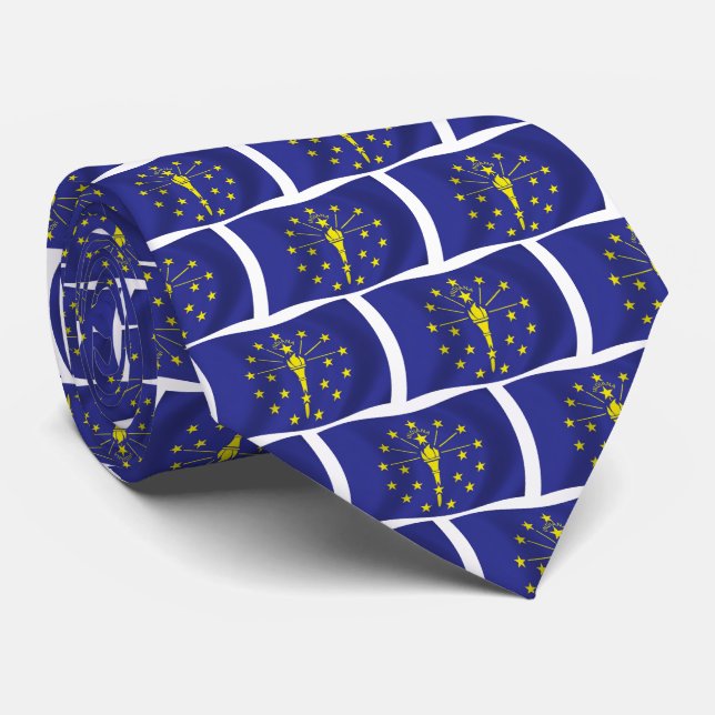 Gravata Indiana Flag Tie (Rolled)