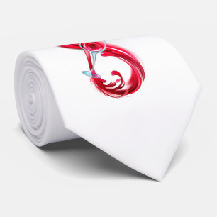 Gravata Infinidade com vinho tinto